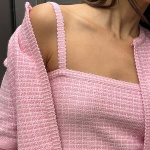 Zara plaid knit crop top